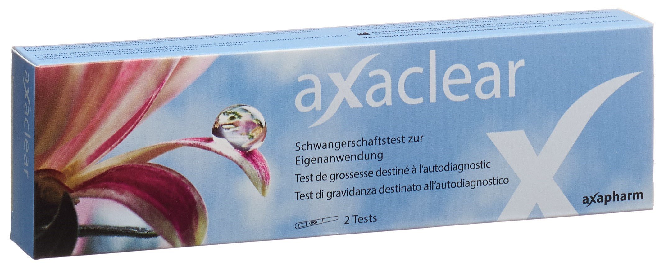 AXACLEAR Test Grossesse Précoce 2 Tests | Fiable et Rapide