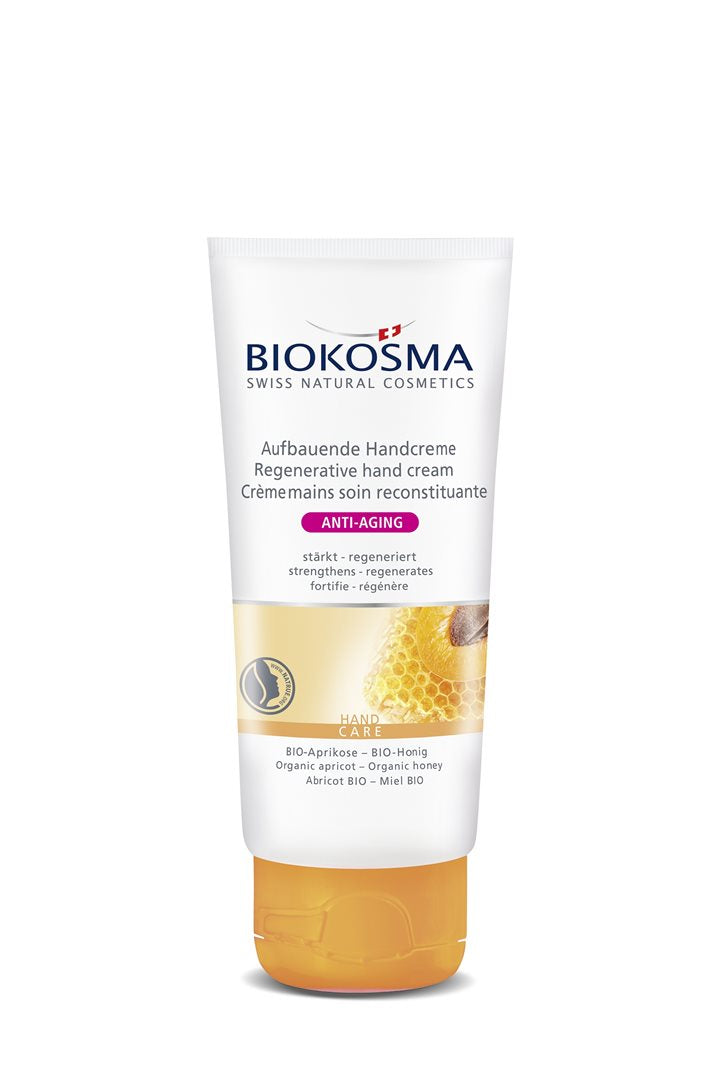 BIOKOSMA Crème Mains Abricot & Miel BIO Réparatrice | 50 ml