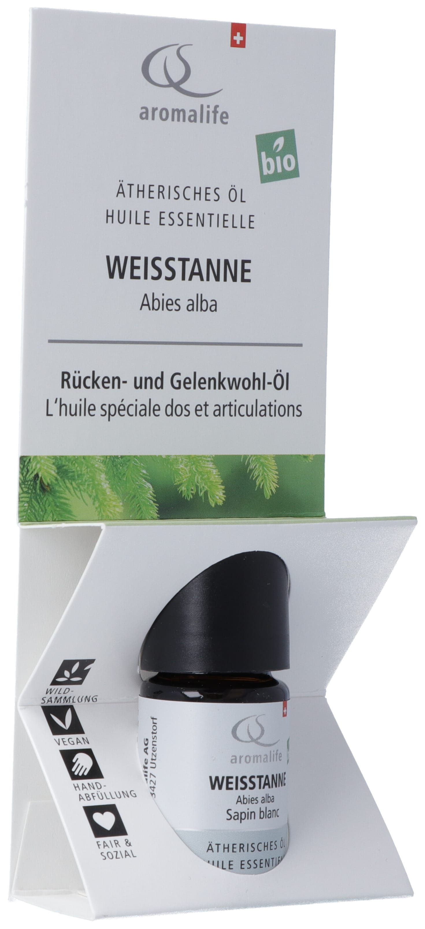 AROMALIFE Huile Essentielle Sapin Blanc BIO 5 ml | Purifiante & Respiratoire