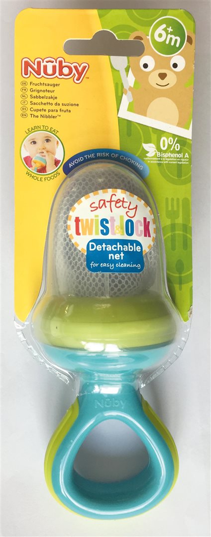 NUBY Grignoteur Premium Bébé Fruits & Légumes | 1 Unité