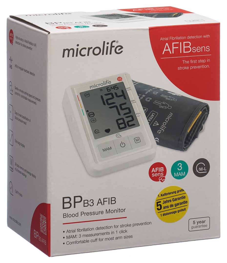 MICROLIFE Tensiomètre BP B3 AFIB 4G Mesure Précise | Appareil Médical