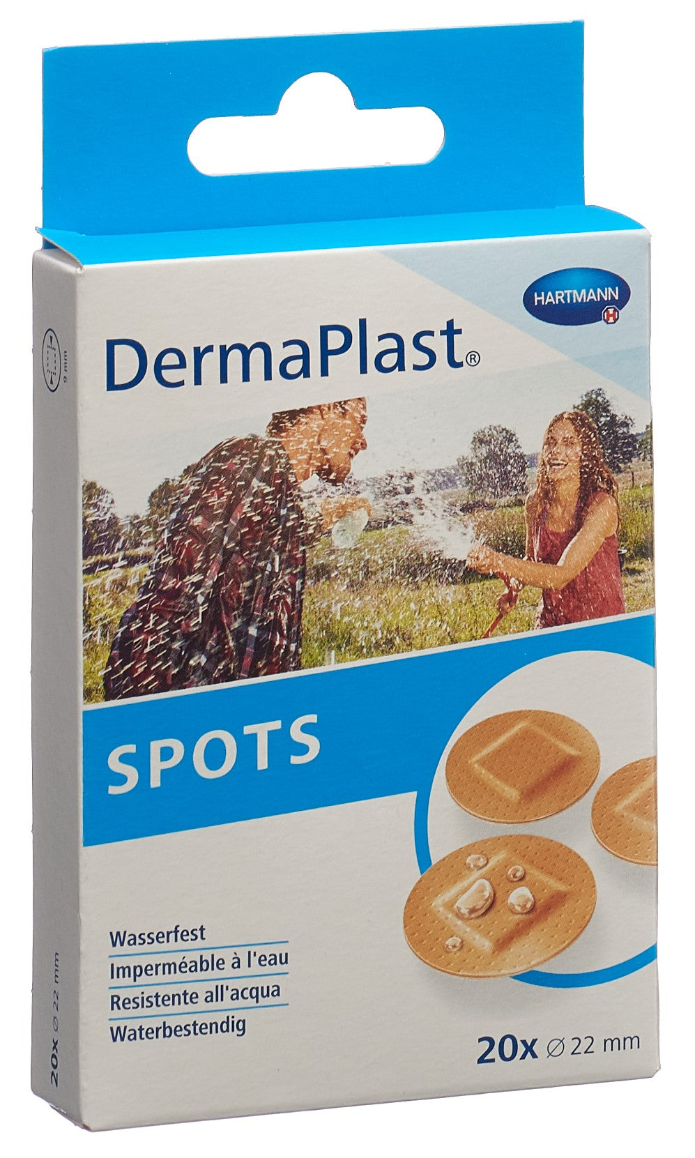 DERMAPLAST Pansements Discrets Rond Chair 20 Pièces