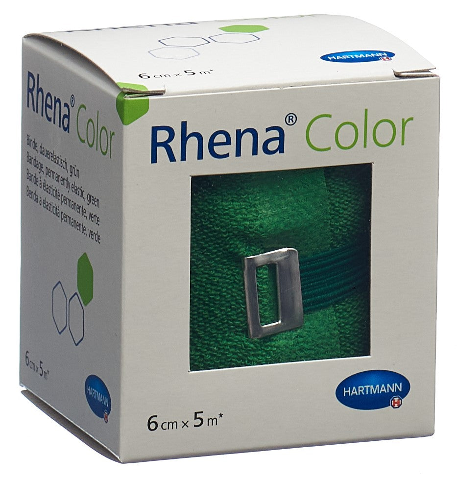 RHENA Bandes Élastiques 6 cm x 5 m Vert - Confort & Maintien