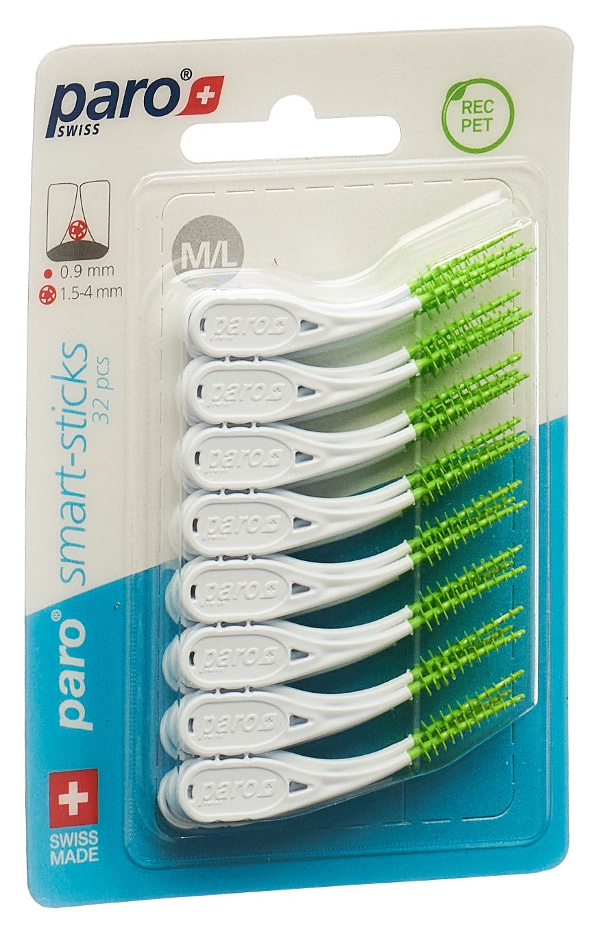 PARO smart-sticks Hygiène Dentaire Adulte M/L 32 pièces