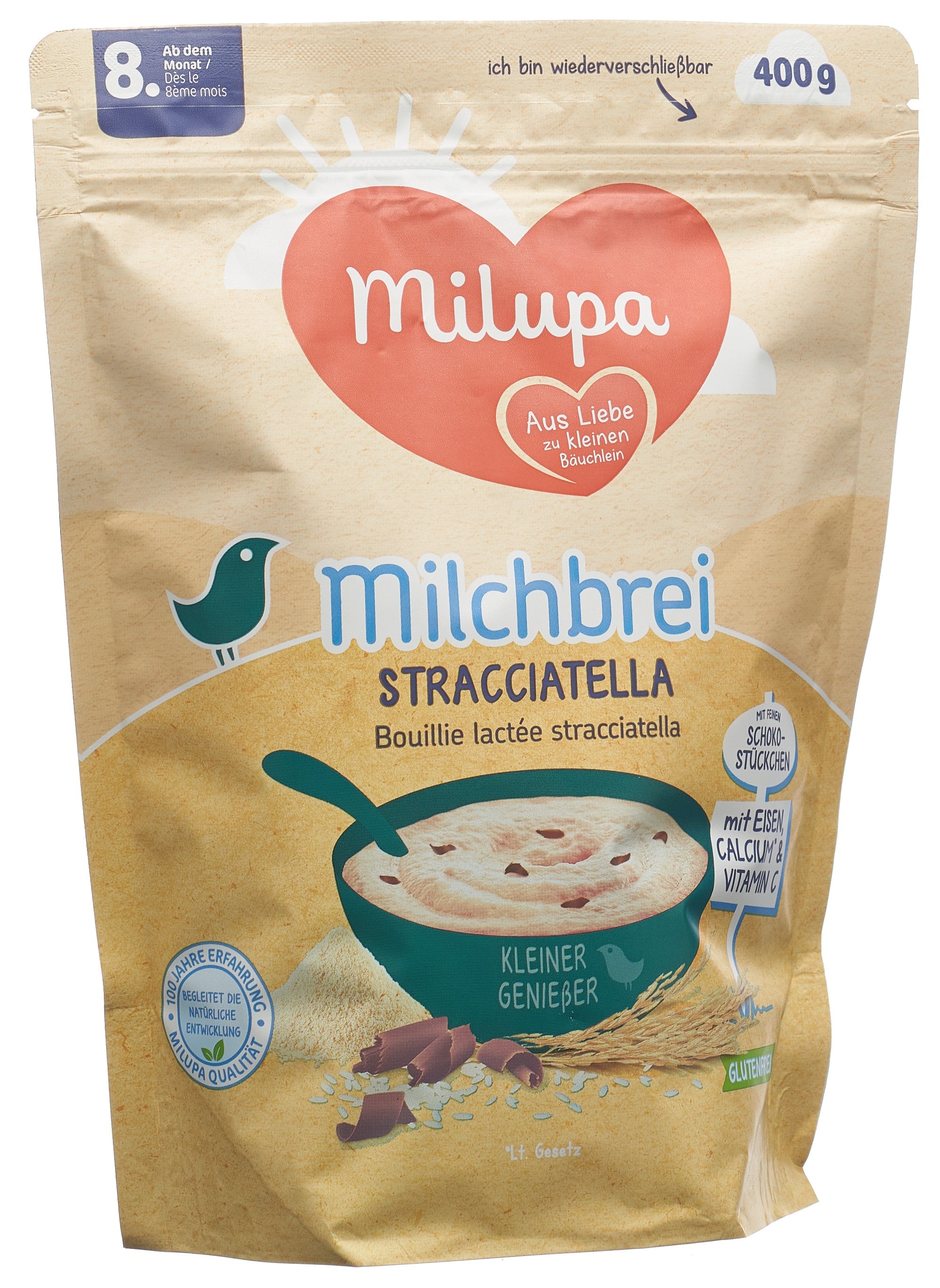 Milupa Bouillie Lactée Stracciatella 8 mois | Bébé Gourmand 400g