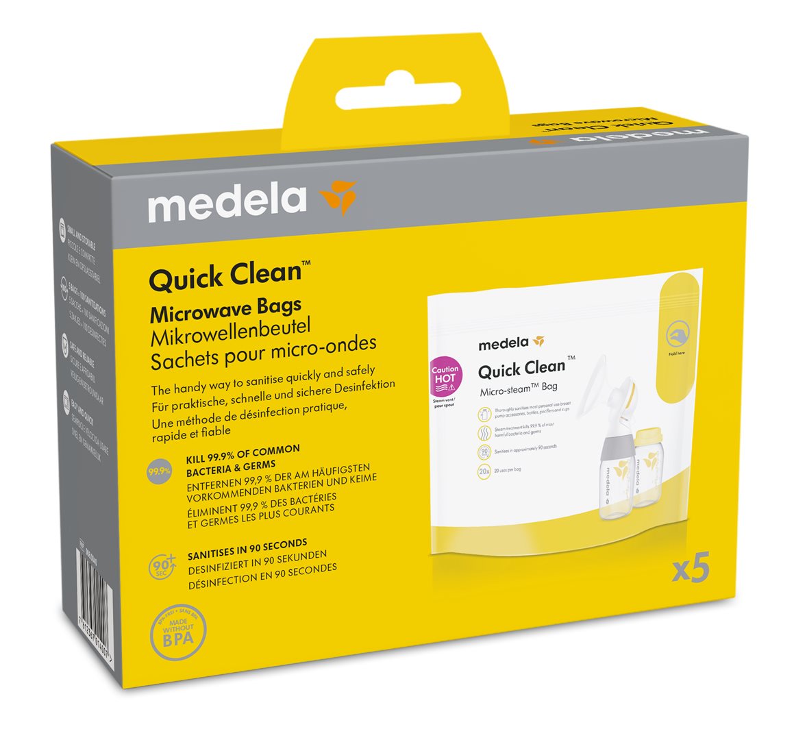 Medela Quick Clean Sachets Stérilisation Micro-ondes Bébé | 5 Sachets