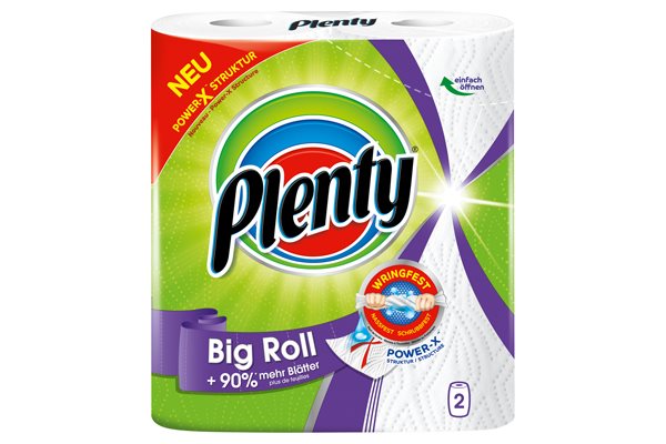 Plenty Papier Ménage Extra Long 86 Feuilles | 2 Rouleaux