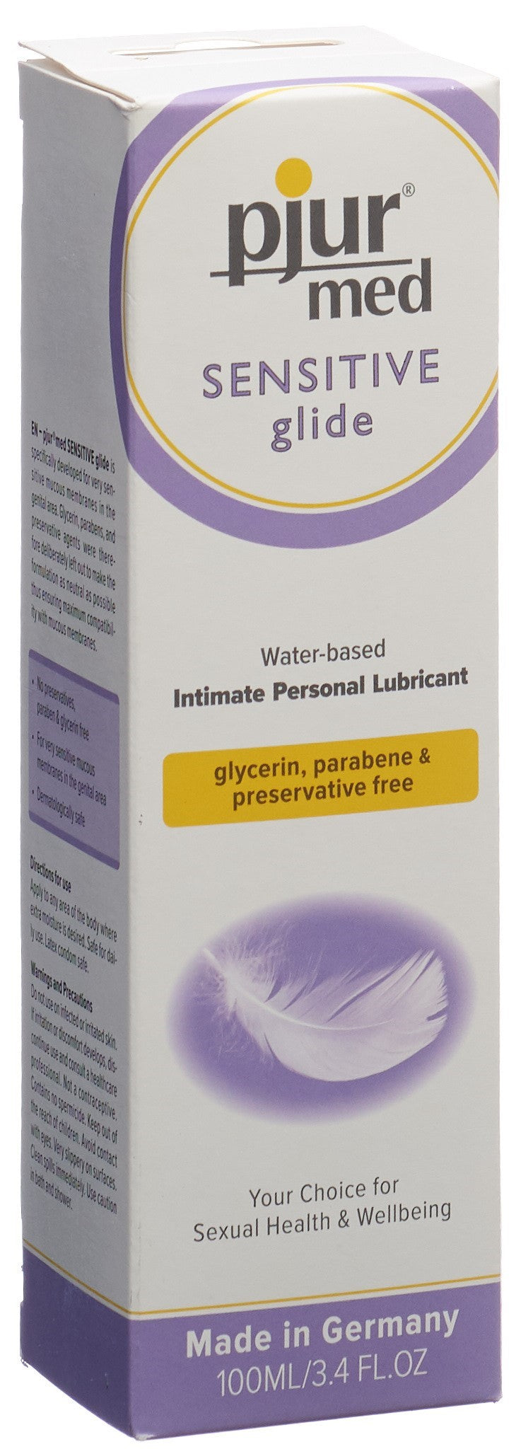 PJUR MED SENSITIVE Glide Lubrifiant Intime Apaisant 100 ml
