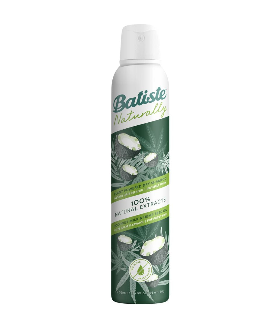 Batiste Shampooing Sec Natural Coco & Hemp 200 ml | Cheveux Frais & Volumineux