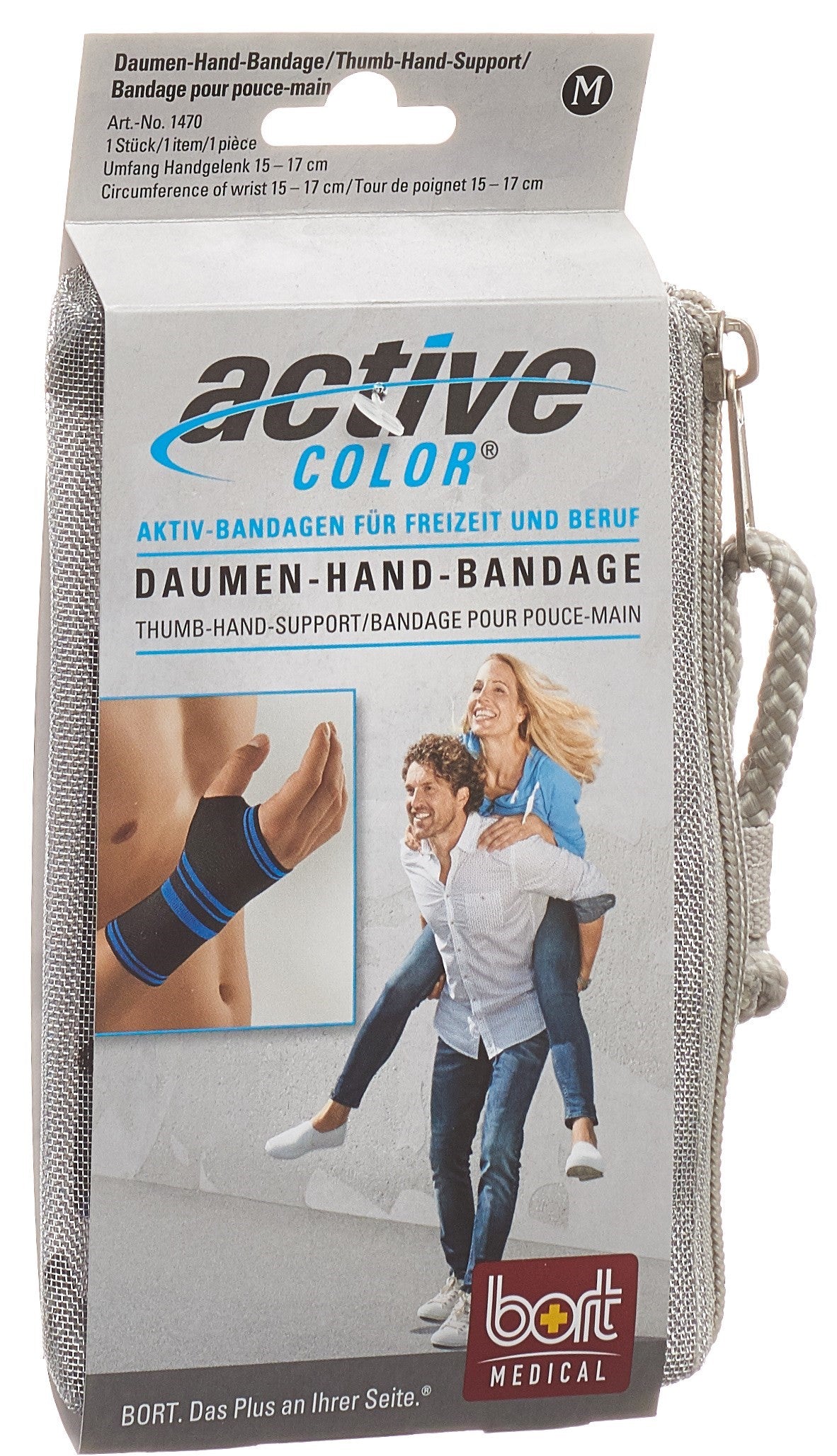 BORT Orthèse Pouce Main ActiveColor Noir Confort & Soutien | Taille S