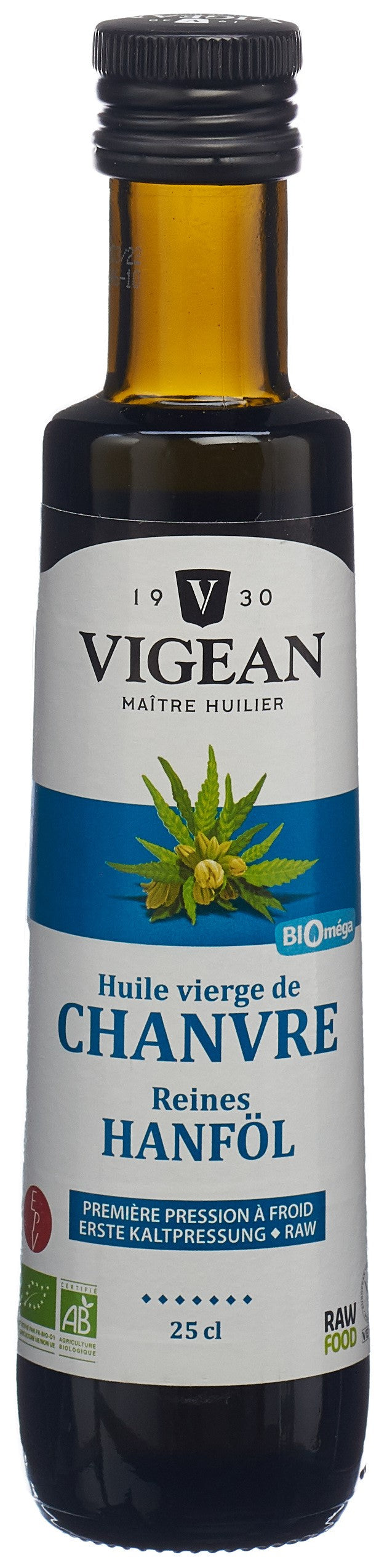 VIGEAN huile vierge de chanvre bio fl 250 ml