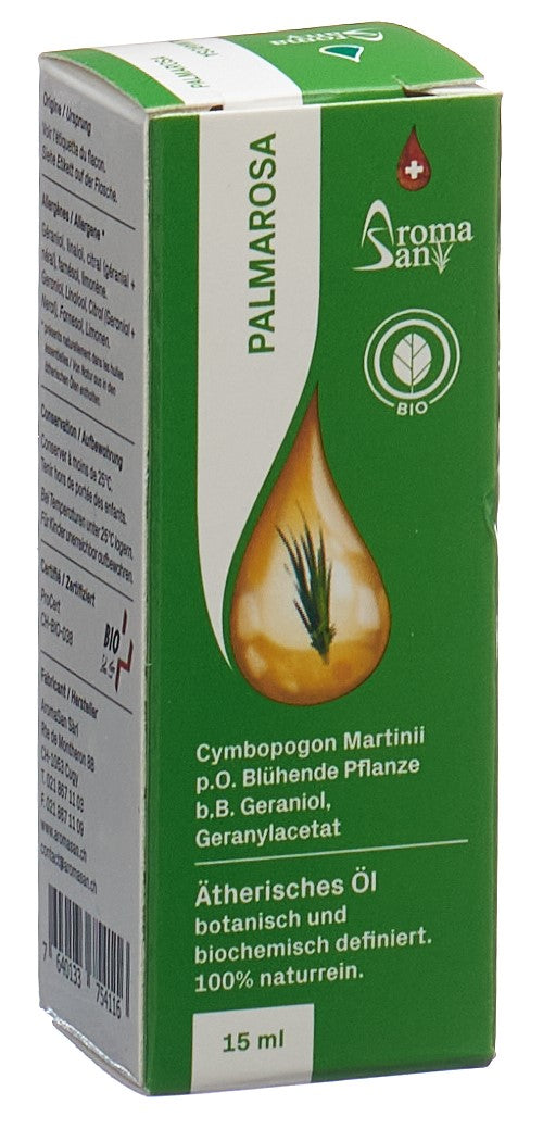 AROMASAN Huile Essentielle Palmarosa Bio 15 ml Soin Naturel