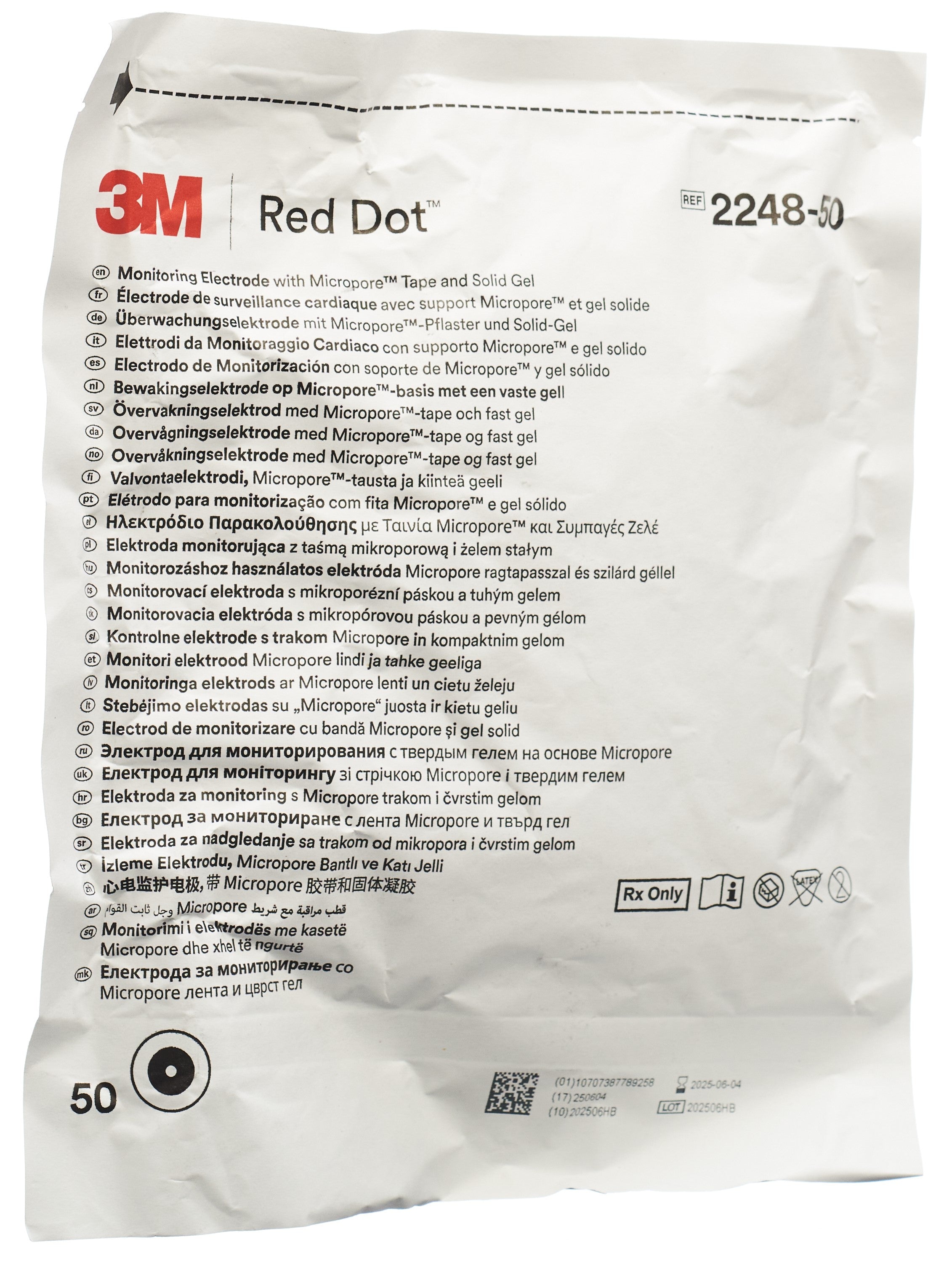 3M RED DOT ECG élect péd ronde (nouveau) 50 pce