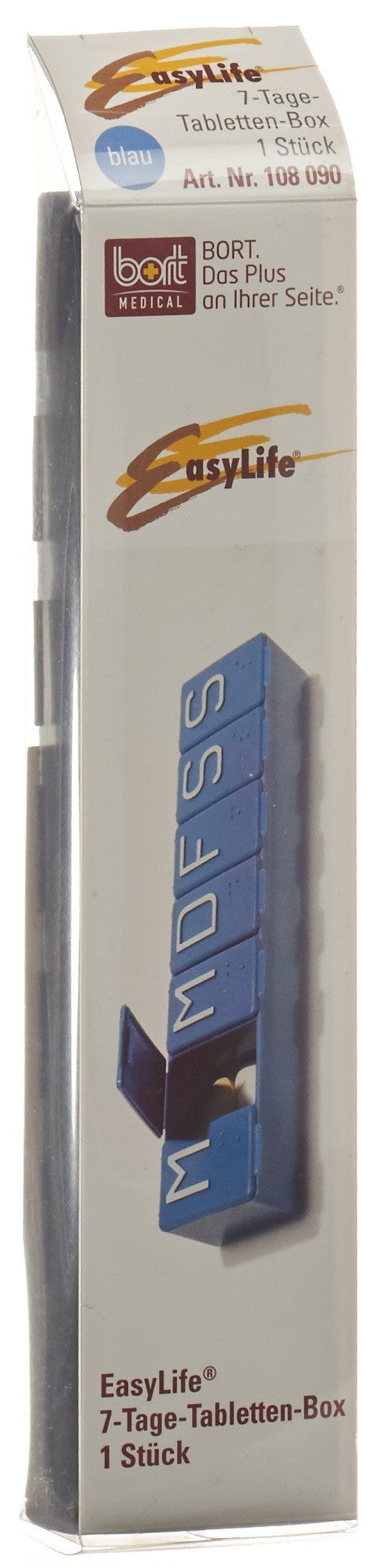 BORT EASYLIFE Pilulier 7 jours bleu | Aide à la prise de médicaments