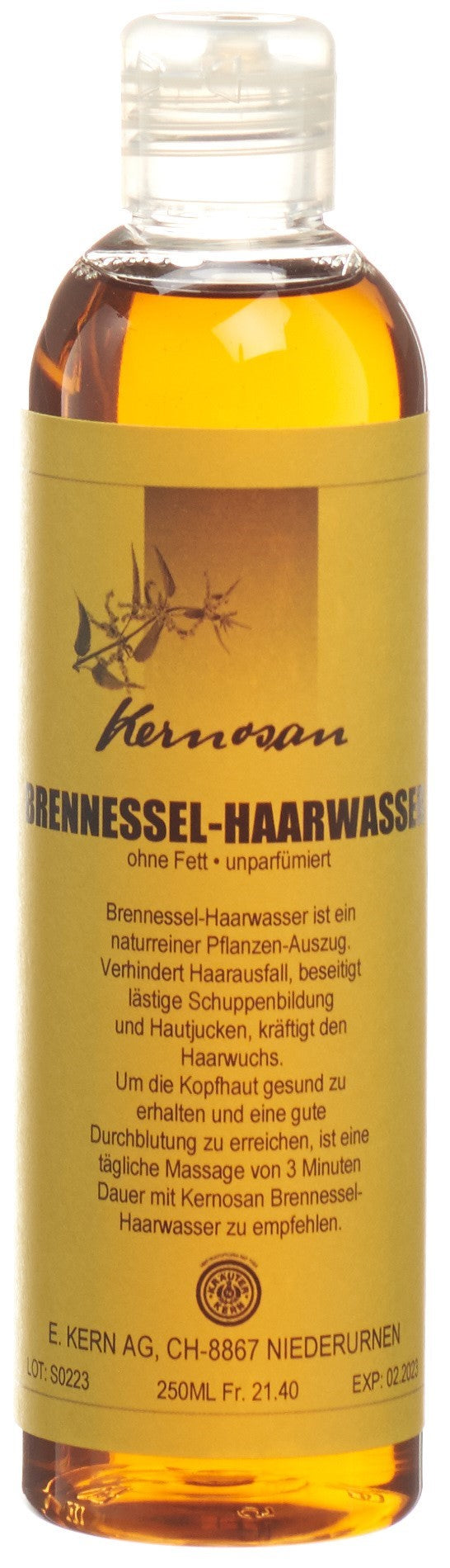 KERN Lotion Capillaire Ortie Cheveux Fortifiés Non Gras 250 ml
