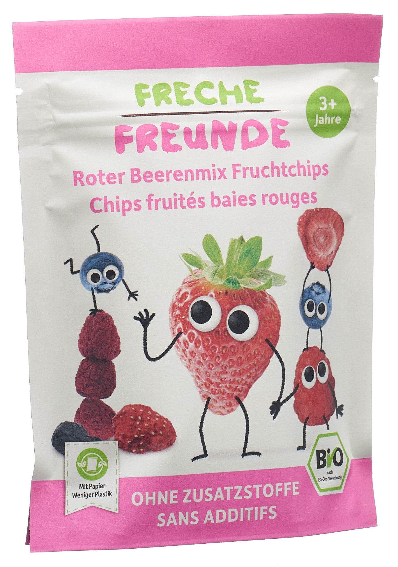 FRECHE FREUNDE Chips Fruits Baies Rouges Bio 10g | Goût Fruité