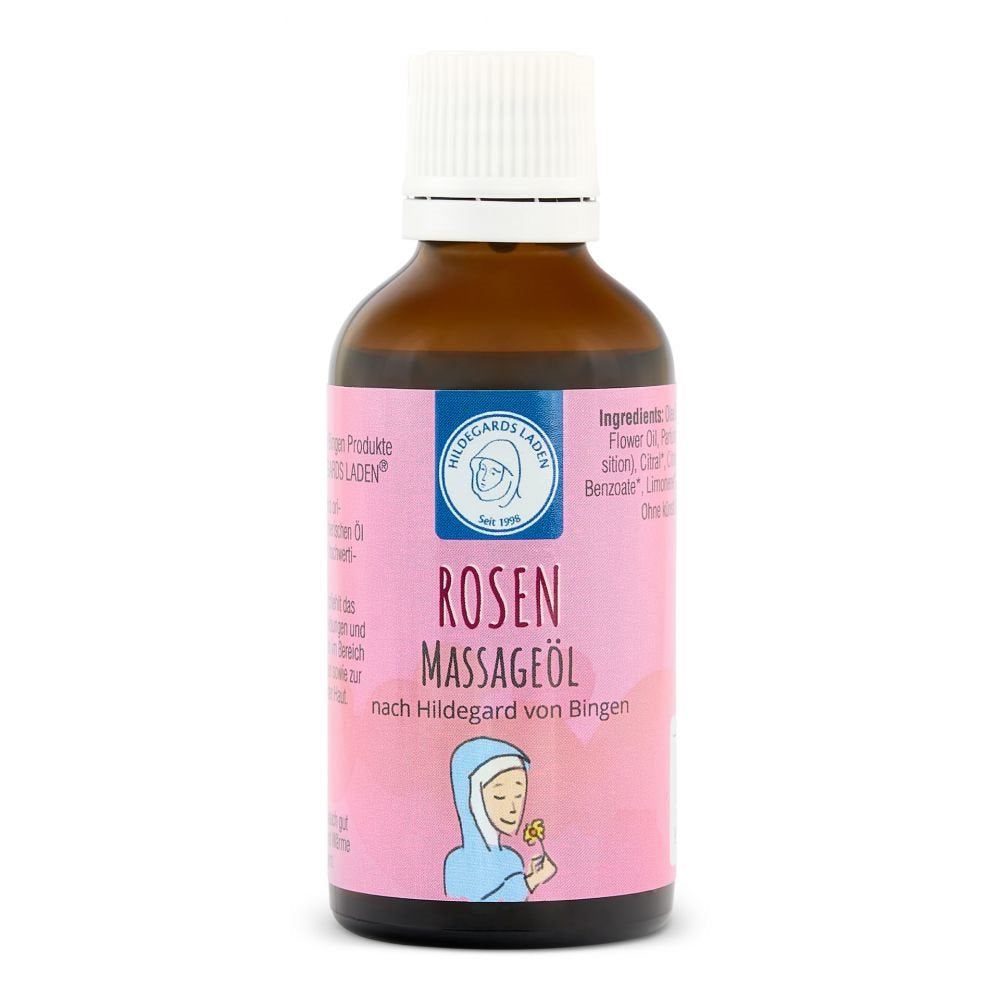 HILDEGARDS LADEN Huile de Massage Rose Bien-être | Flacon 50 ml