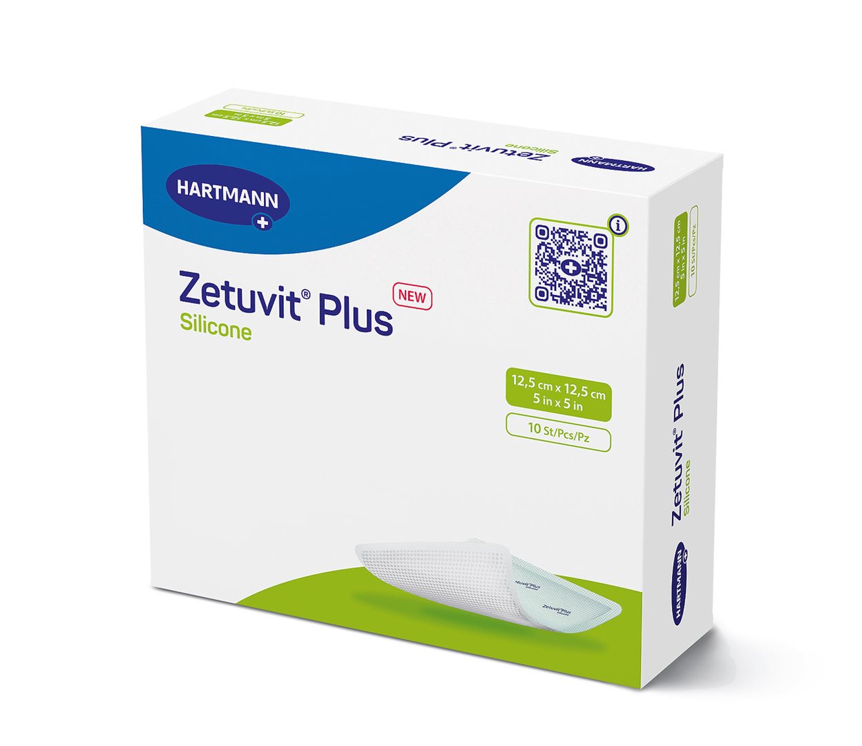 ZETUVIT Plus Pansement Silicone 12.5 x 12.5cm 10 pièces