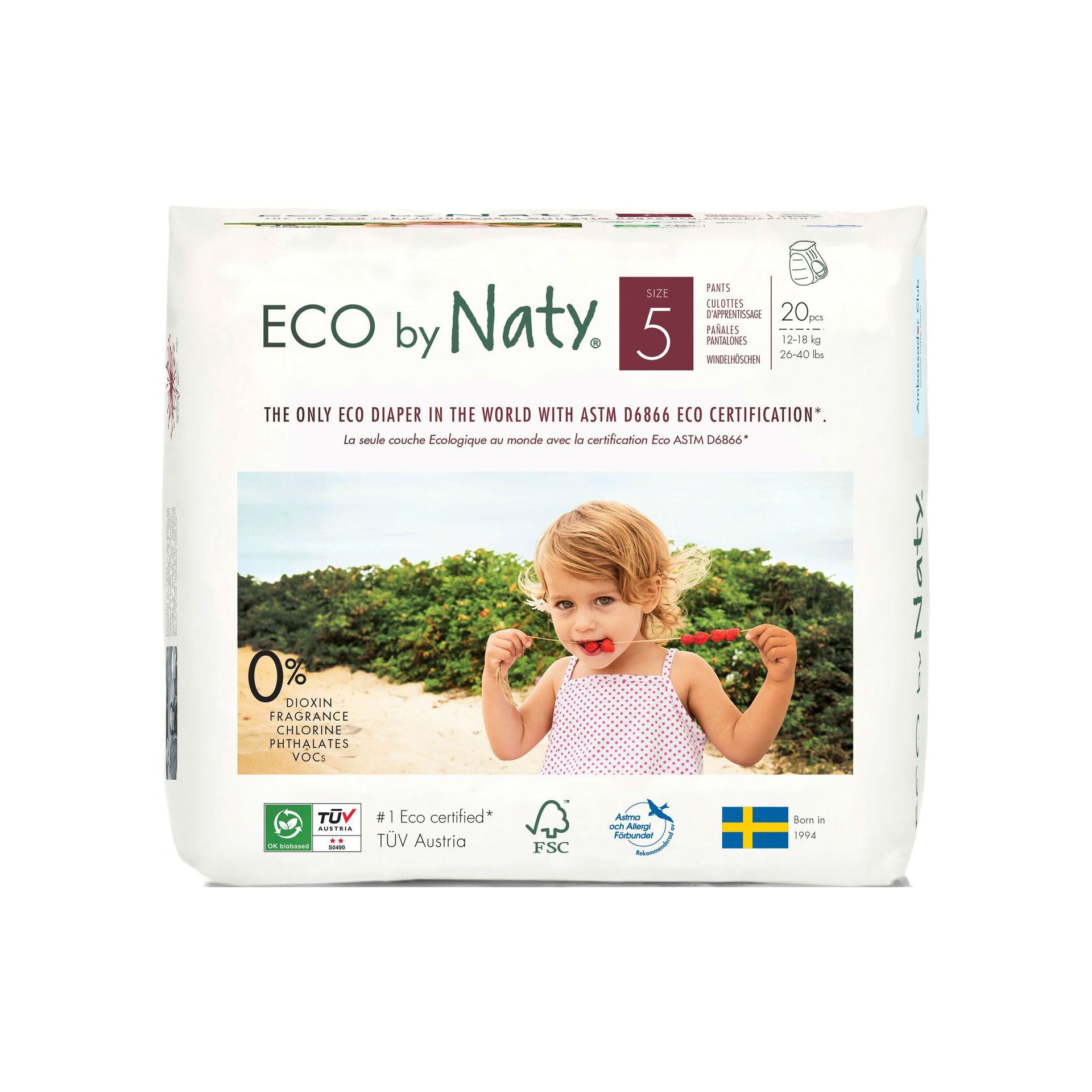 NATY Langes Culotte Junior Taille 5 12-18kg 20 Pièces Douceur Absorbante