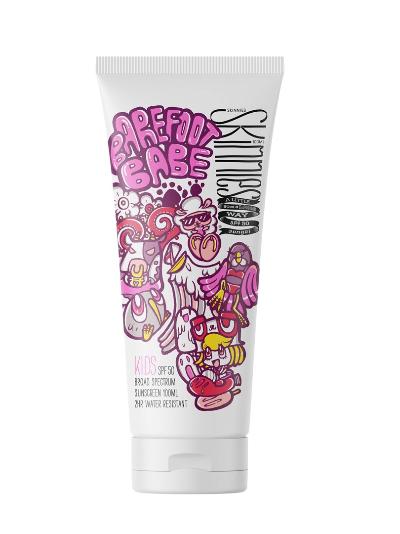 SKINNIES Gel Solaire Kids Barefoot SPF50 Haute Protection 100 ml