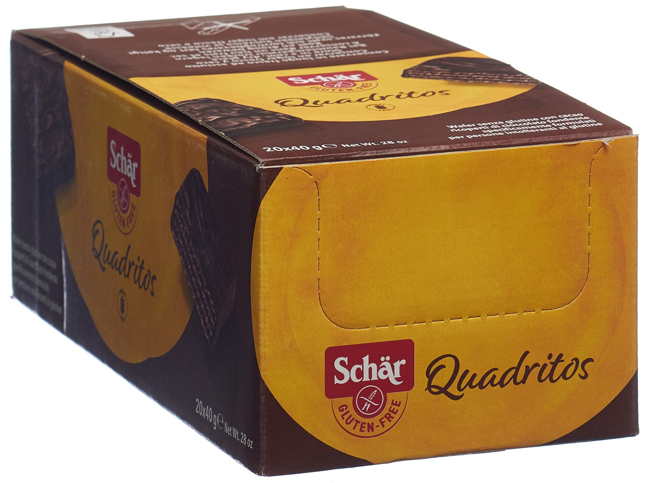 Schär Quadritos Sans Gluten Biscuits Gourmands 20 x 40 g