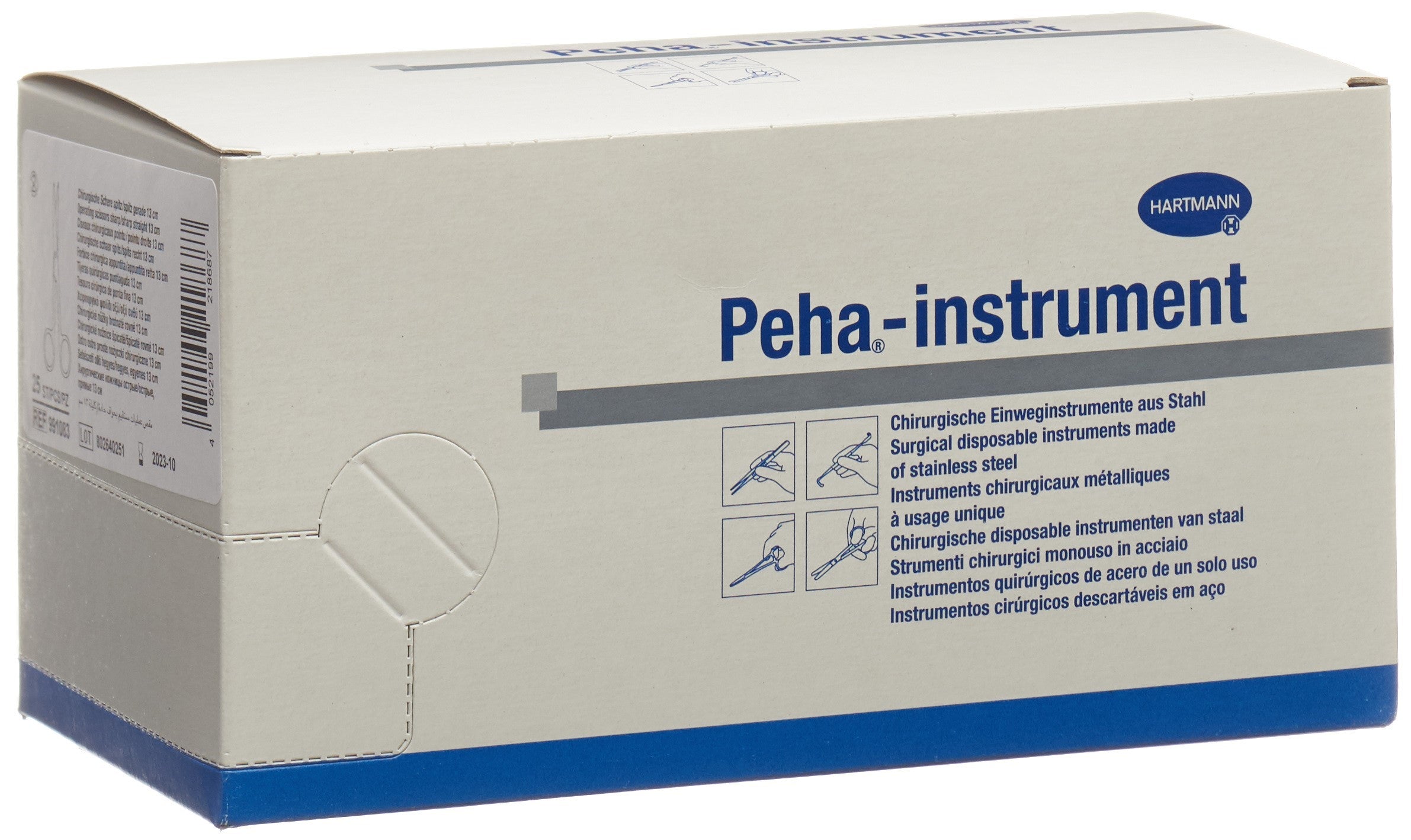 PEHA-INSTRUMENT Ciseaux Chirurgie Droits Pointus 25 cm | Instrument Médical