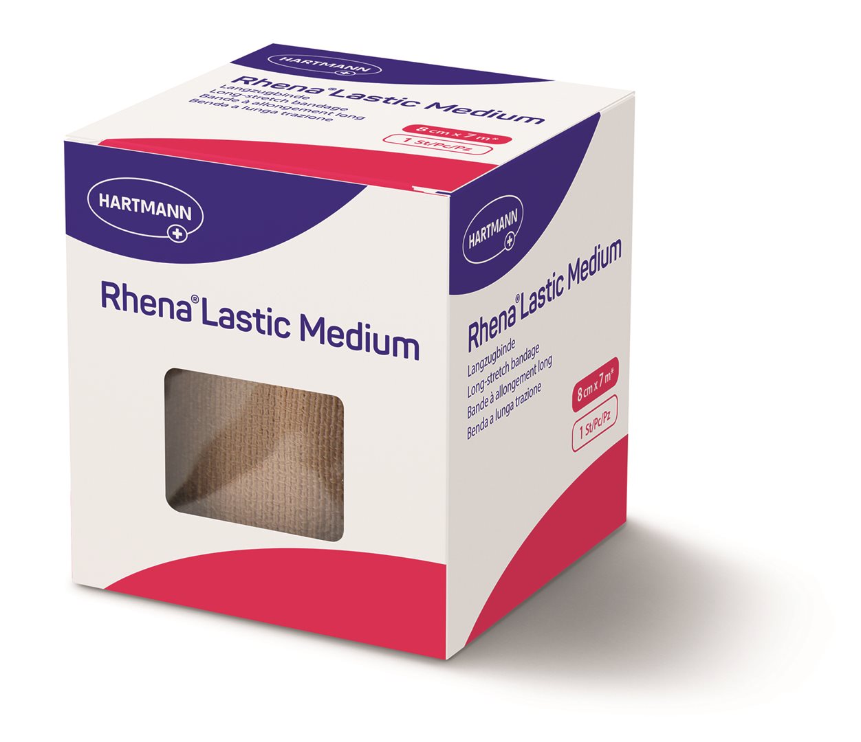 RHENA Lastic Medium Bande Élastique 8 cm x 7 m | Maintien Confortable