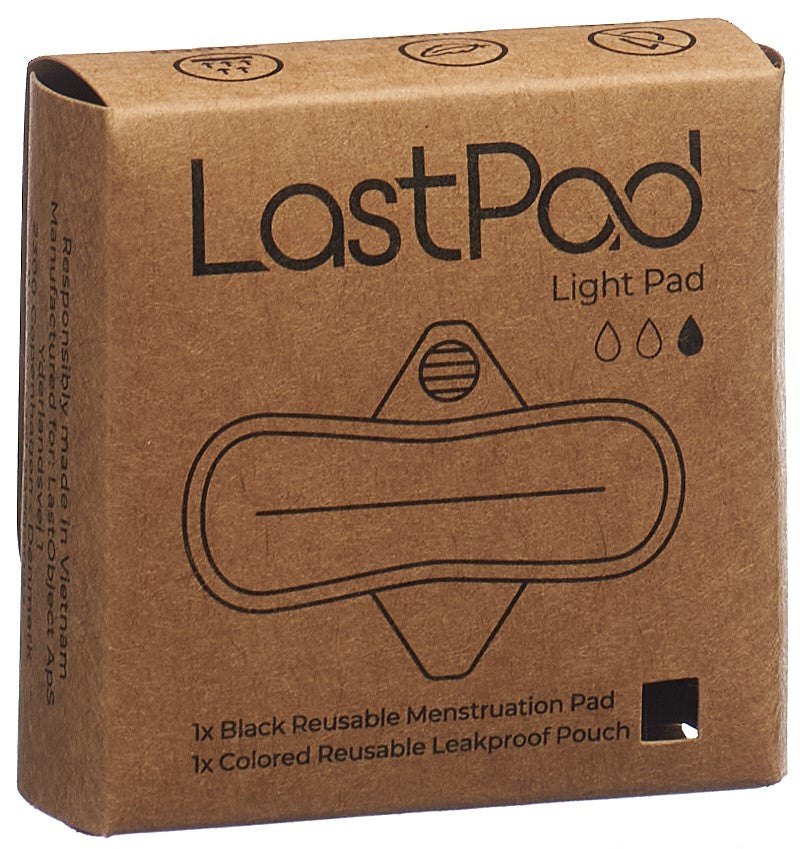 LASTPAD Serviette Hygiénique Réutilisable Confort Noir | Taille S