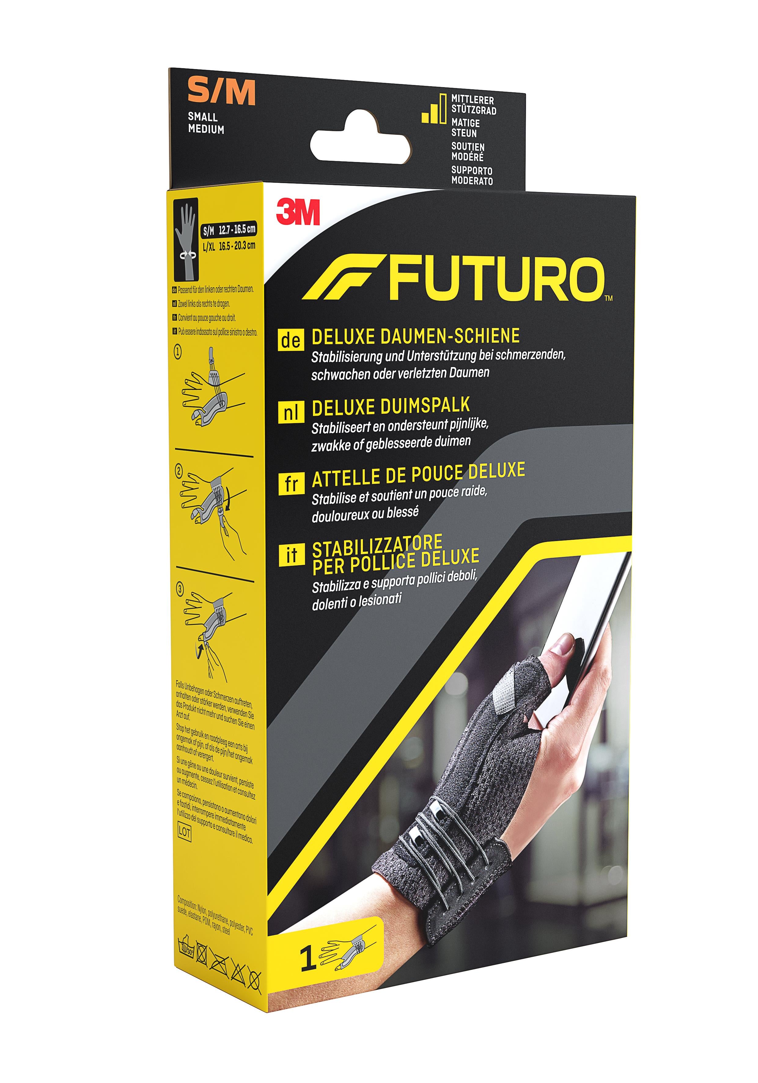 3M FUTURO attelle pouce Deluxe S/M droit/gau noir