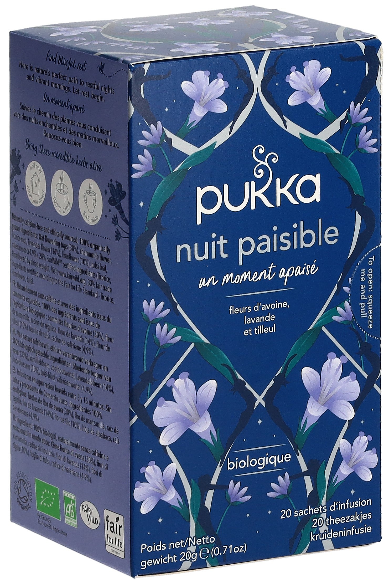 PUKKA Nuit Paisible thé bio sach 20 pce