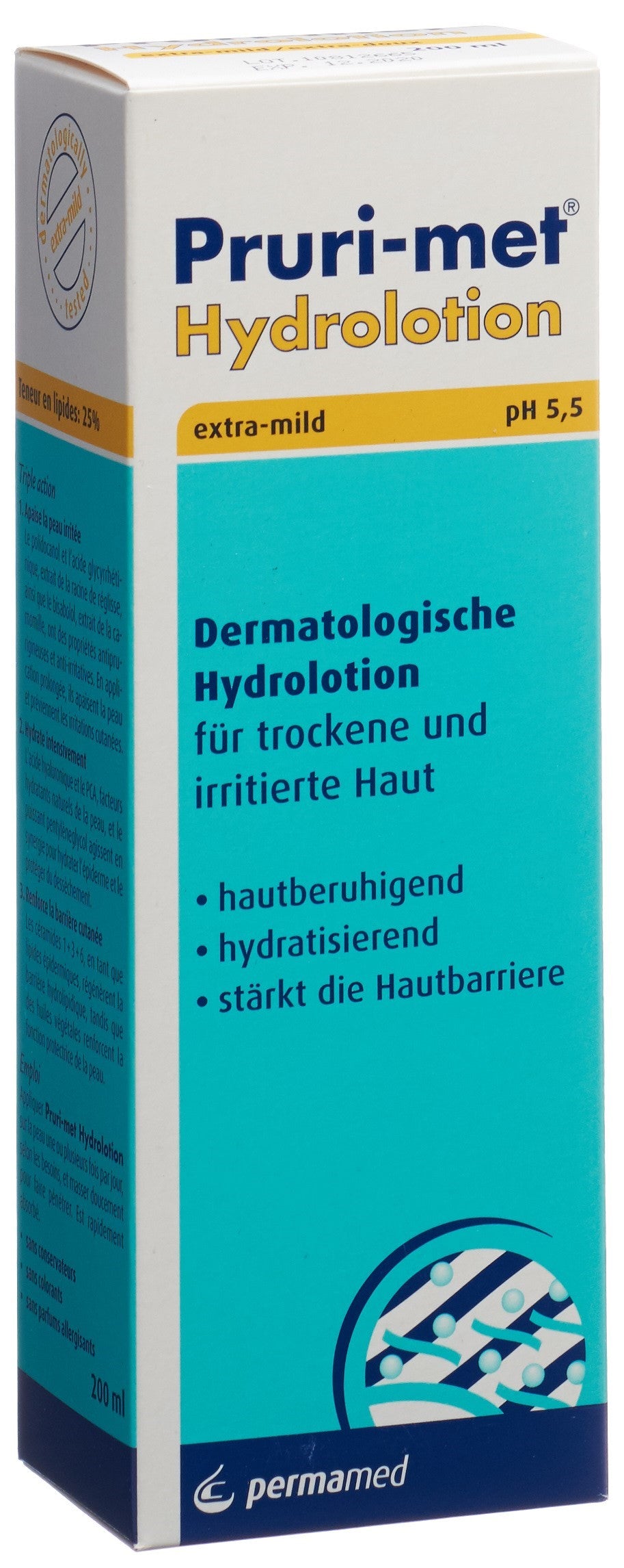 PRURI-MET Hydrolotion Apaisante Peau Sèche 200 ml