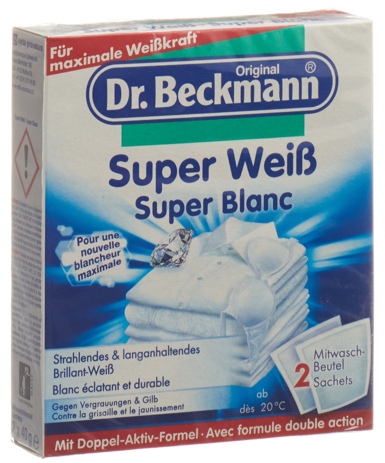 Dr. Beckmann Super Blanc Détartrant Machine à Laver | 2 x 40g