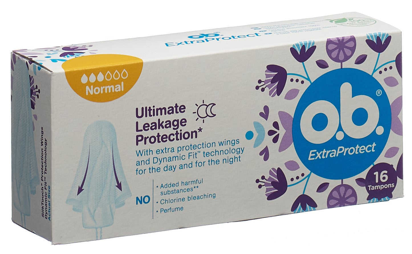 OB Tampons ExtraProtect Normal 16 Pièces | Protection Fiable