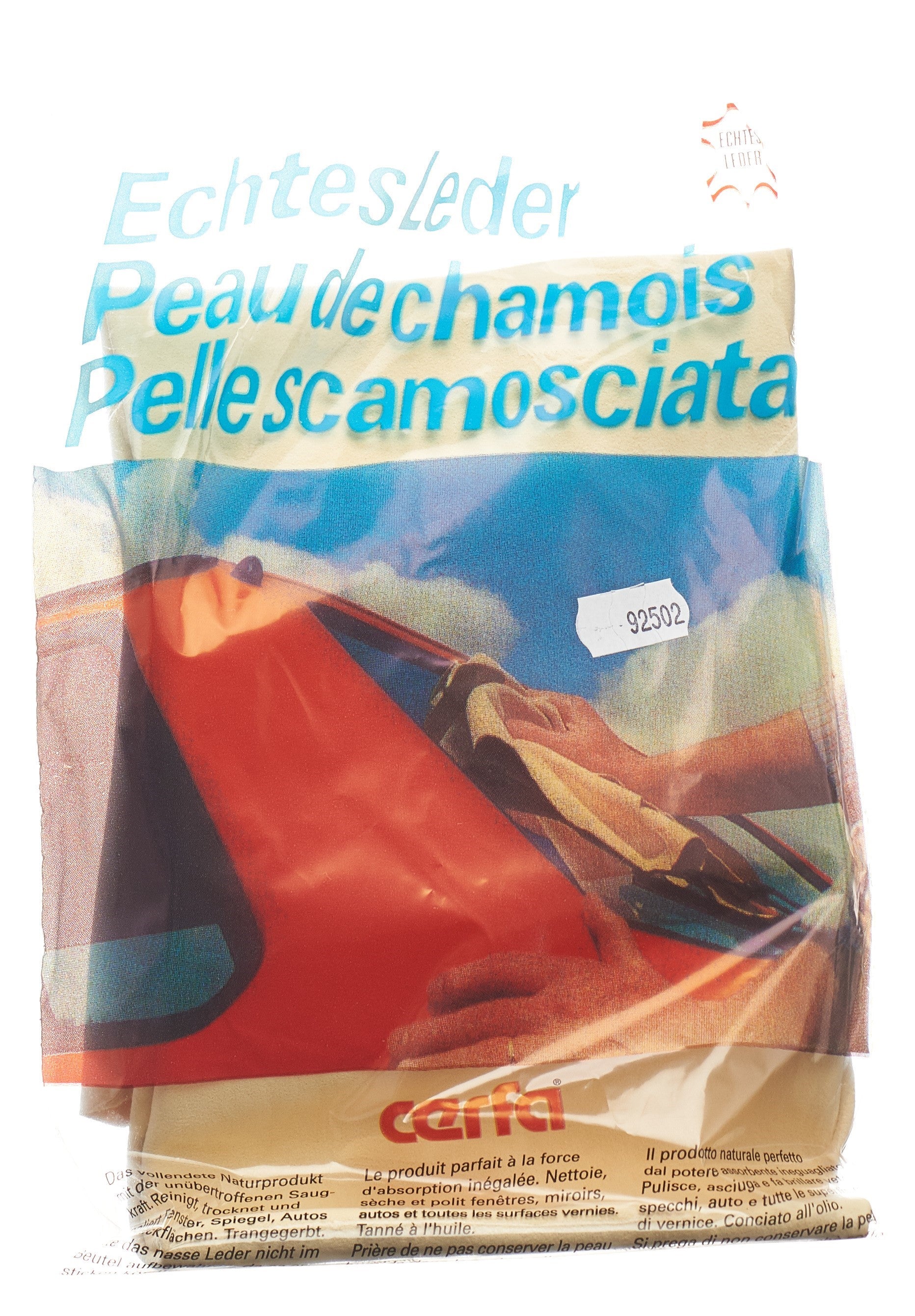 CERFA Peau de Chamois Prima 37x55cm Douceur & Absorption | Lingette Nettoyante