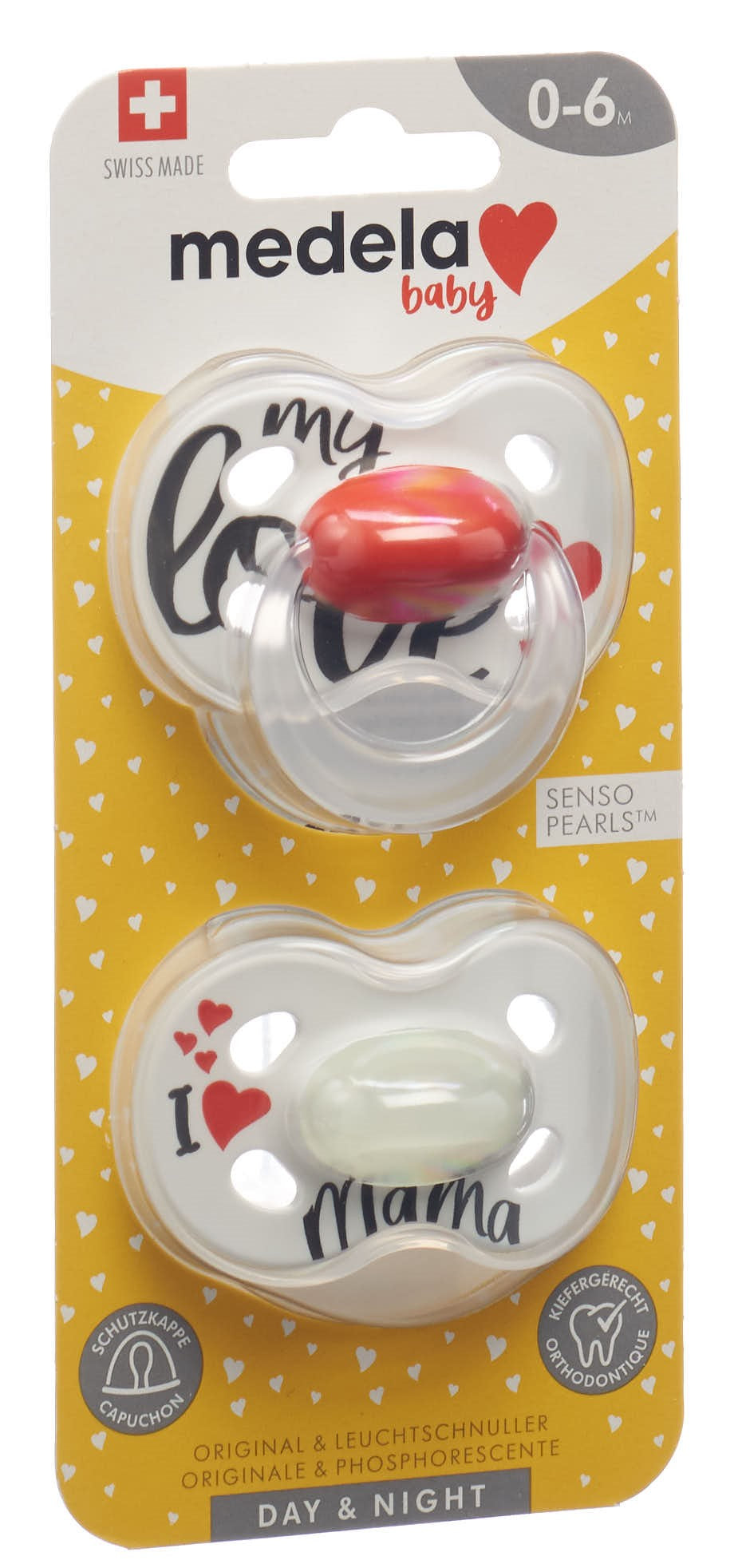 Medela Sucette Day&Night 0-6 Mois Apaisement & Sommeil | Lot 2 Pièces