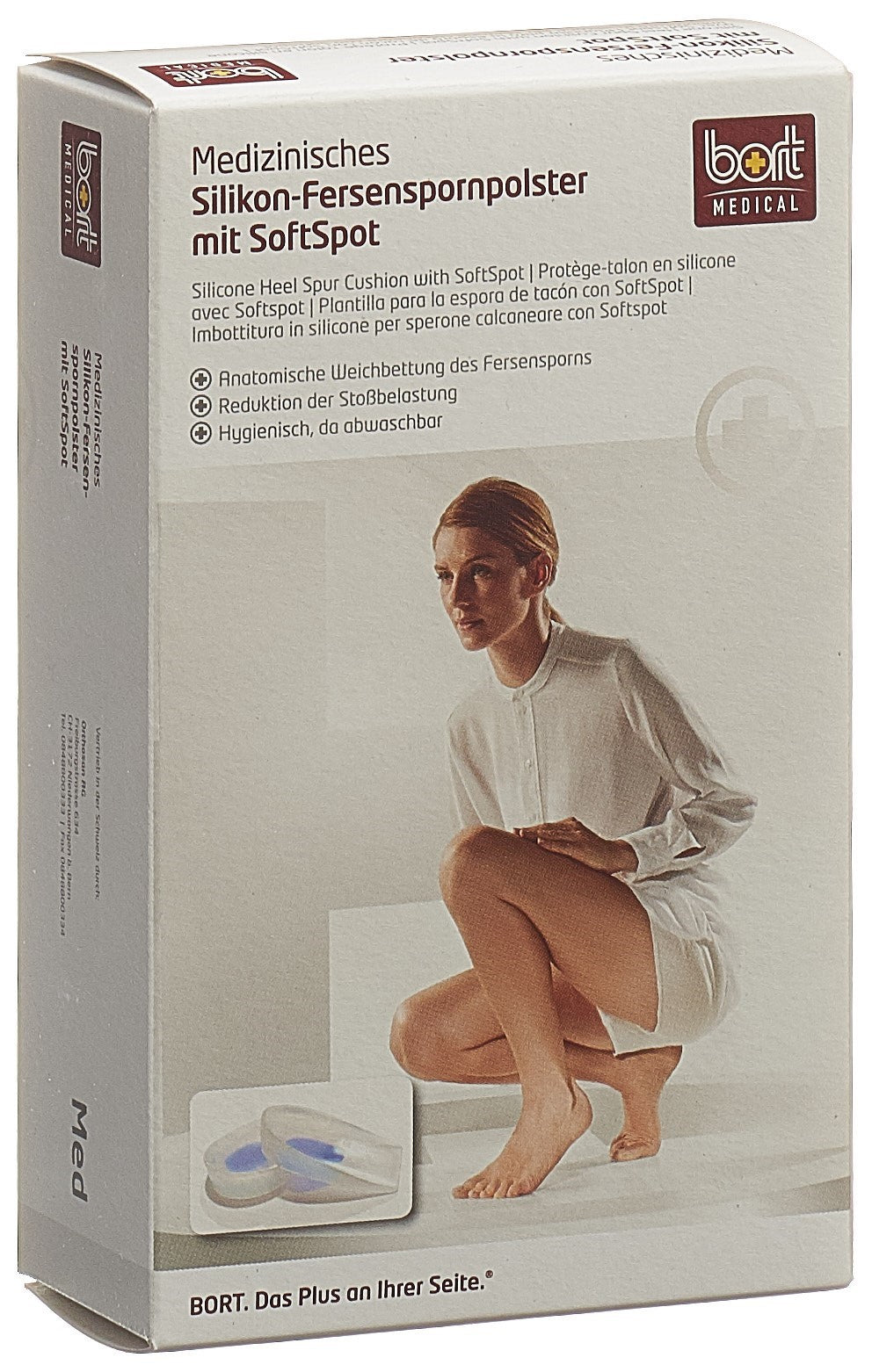 BORT Softspot Talonnette Épine Calcanéenne Silicone | 1 Paire