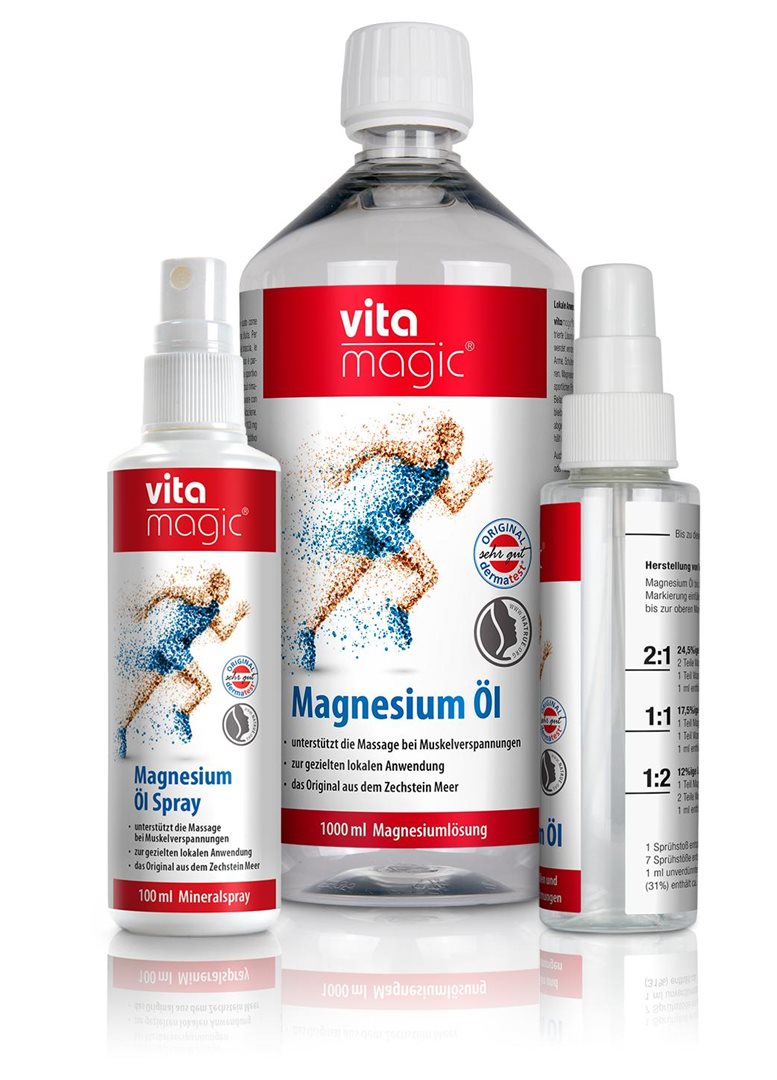 VITAMAGIC Mg Öl Set spr bou re 1lt+fl vi