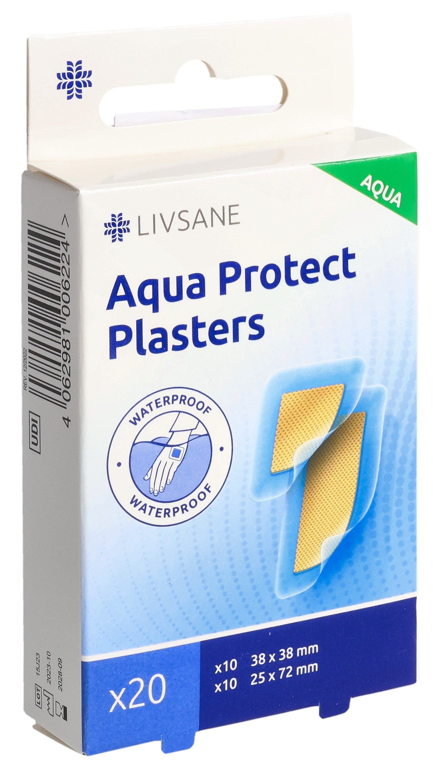 LIVSANE Aqua Protect Pansements Imperméables 20 Pièces