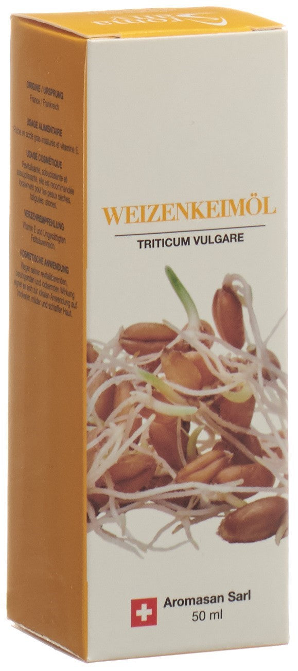 AROMASAN Huile Végétale Germe de Blé Bio Nourrissante | 50 ml