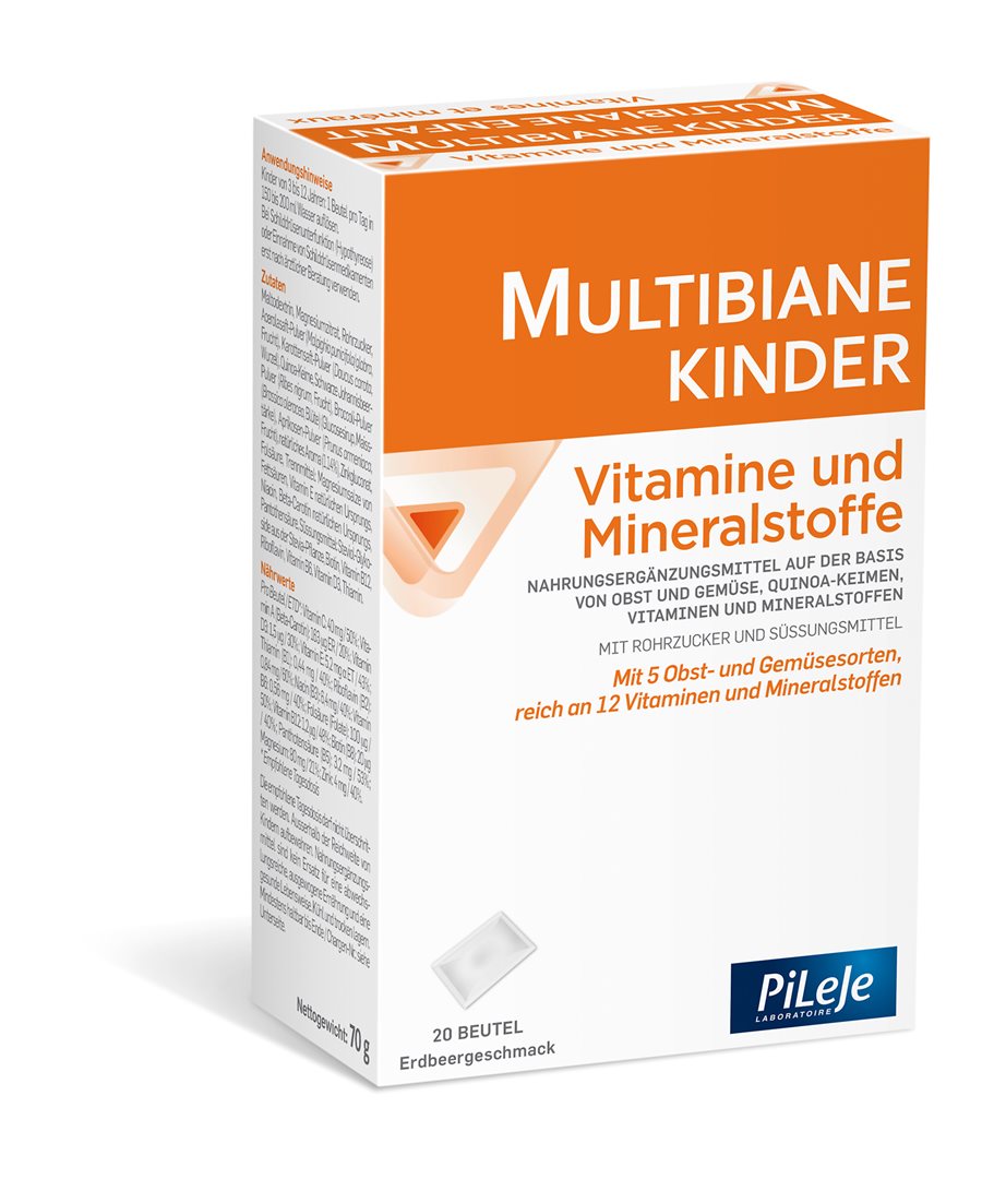 MULTIBIANE enfant vitamines et minéraux pdr 20 pce