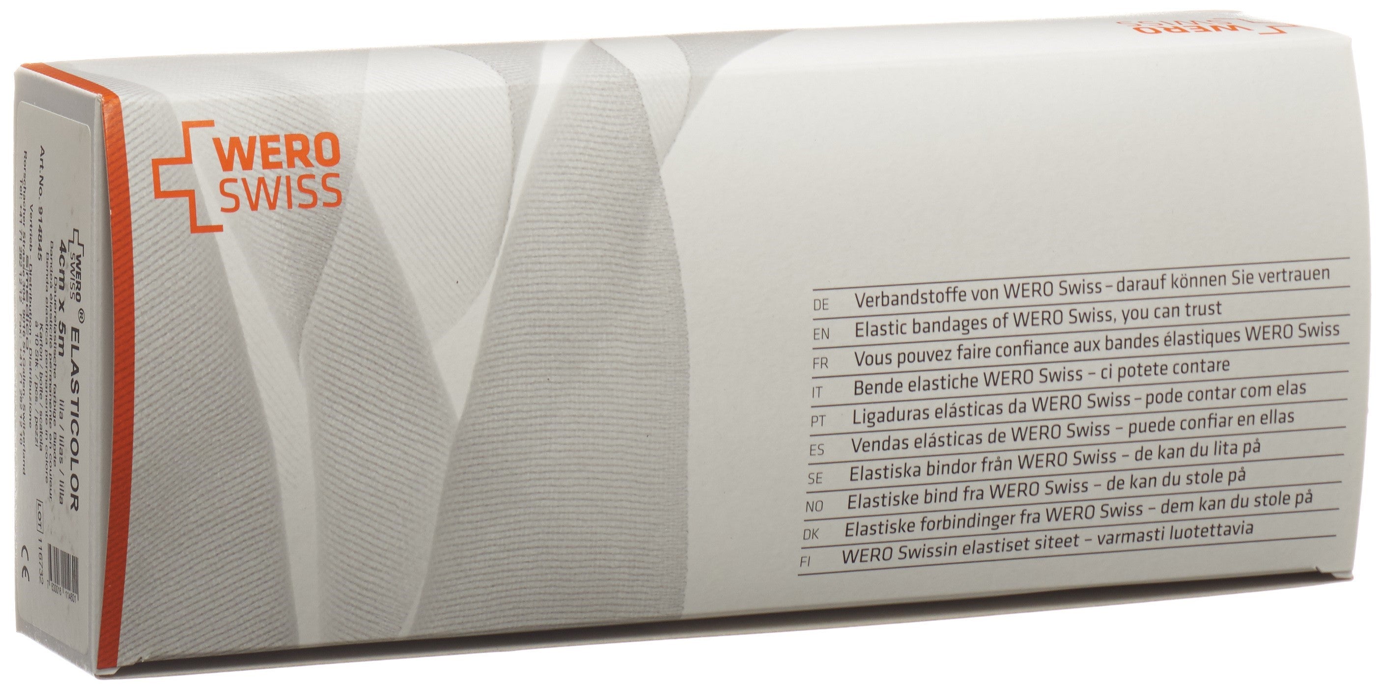 WERO SWISS Elasticolor band él 5mx4cm lilas 10 pce