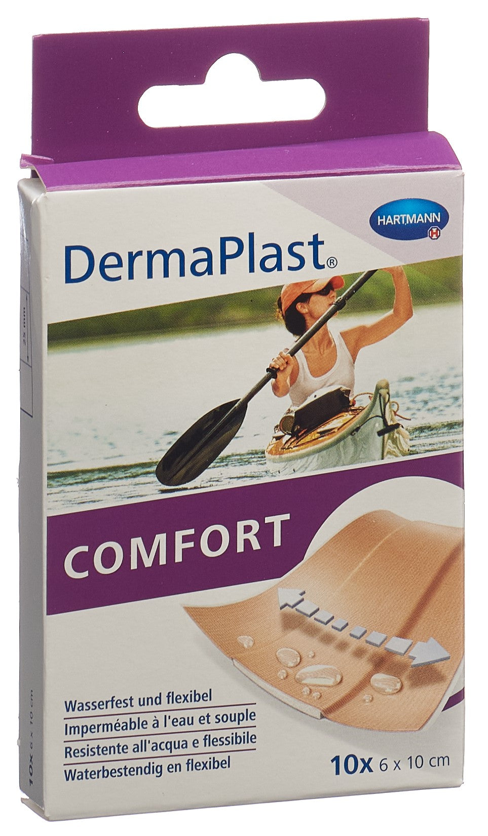 DERMAPLAST Comfort Pansement Rapide Cicatrisation | 6 cm x 10 cm 10 pièces