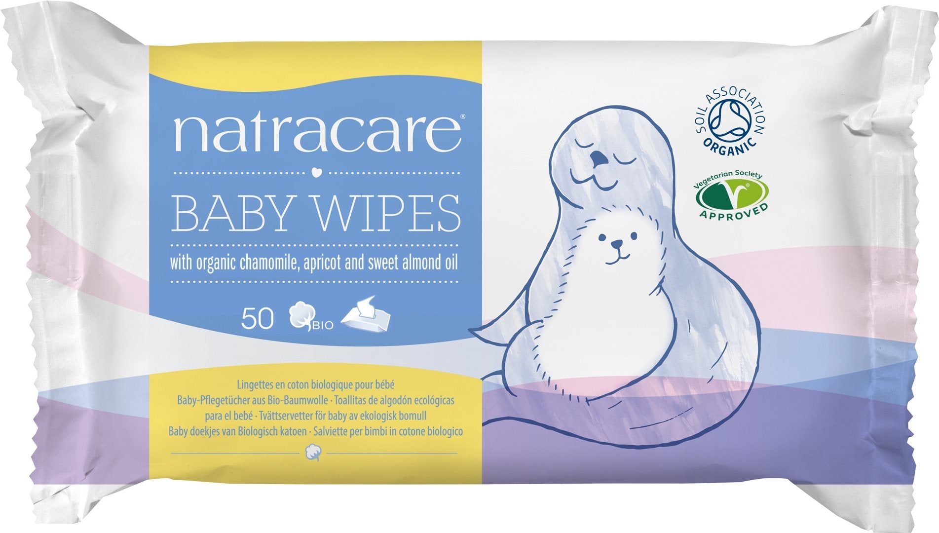 Natracare Lingettes Bébé Coton Bio Douceur & Pureté | 50 Pièces