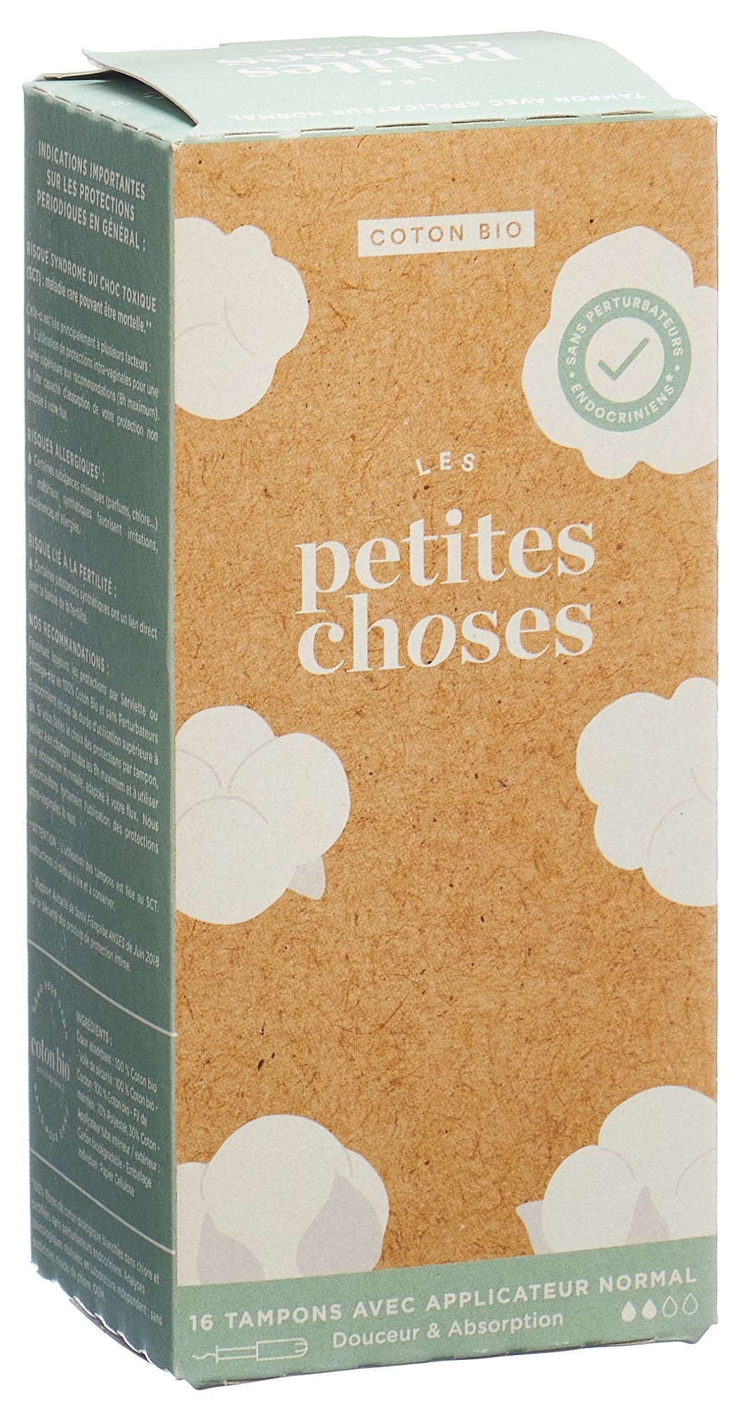 LES PETITES CHOSES Tampons Bio Normal 16 Pièces | Confort & Protection