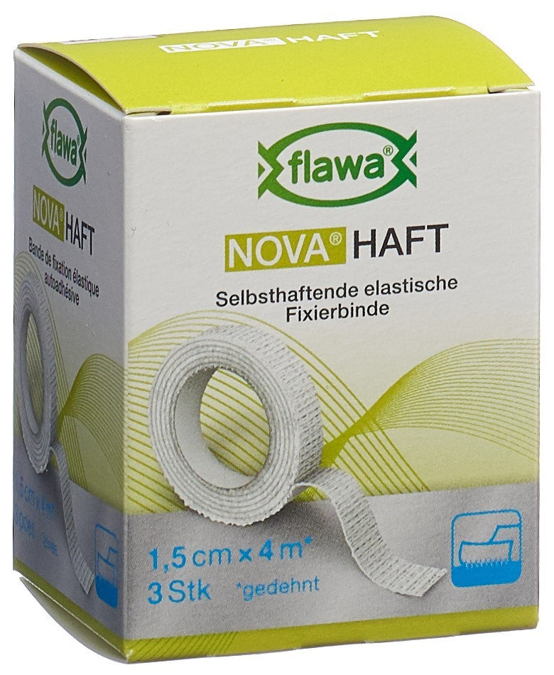 FLAWA NOVA Bande Cohesive 1.5cm x 4m Lot de 3 | Soin & Pansement