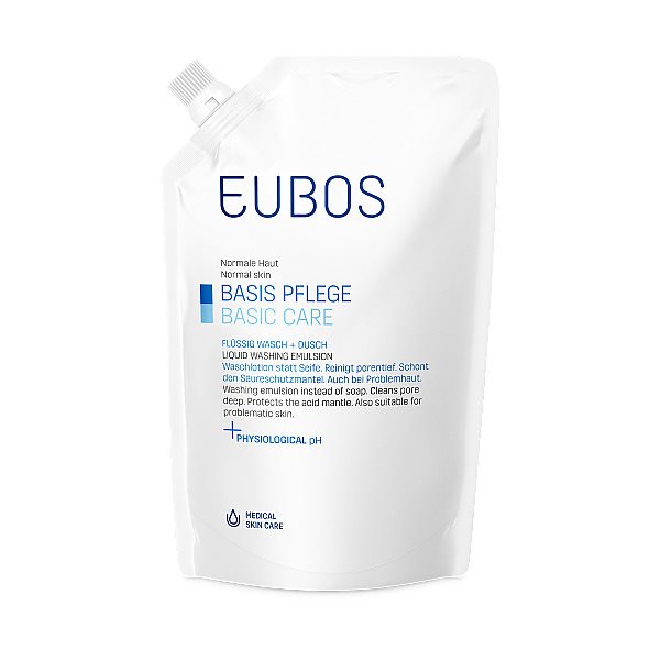 EUBOS Savon Liquide Douceur Bleu Recharge 400 ml