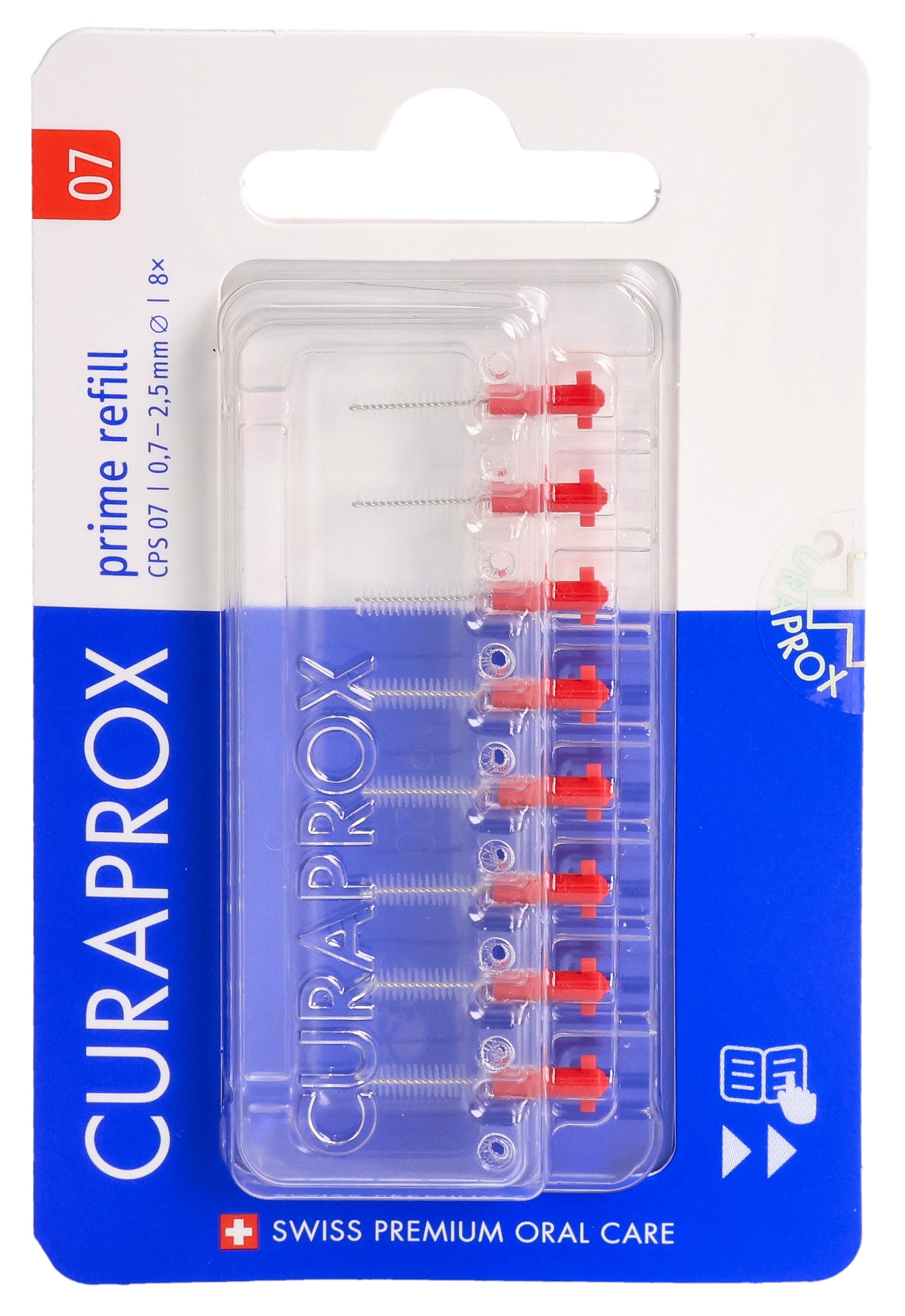 CURAPROX Brossettes Interdentaires CPS 07 8 Pièces | Nettoyage Efficace