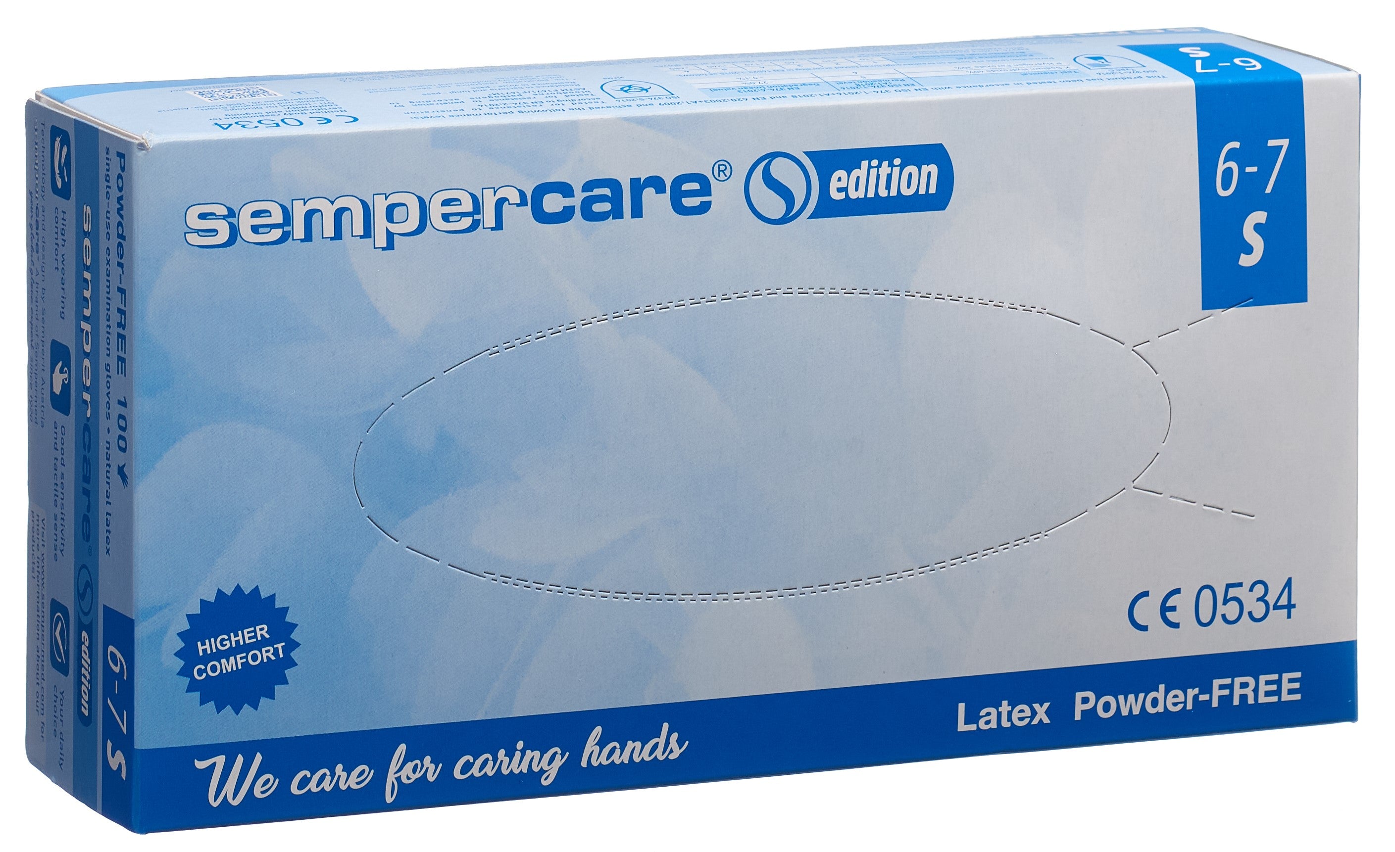 SEMPERCARE Edition gants Latex S n poudré 100 pce