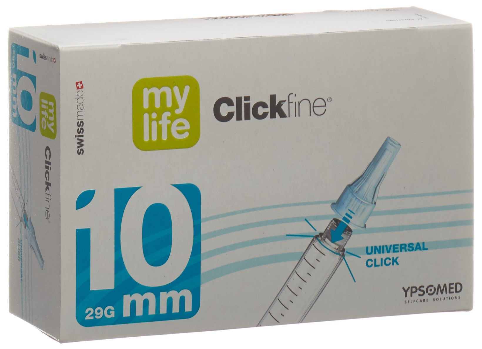 MYLIFE Clickfine Aiguilles Sûres 10mm 29G 100 Pièces