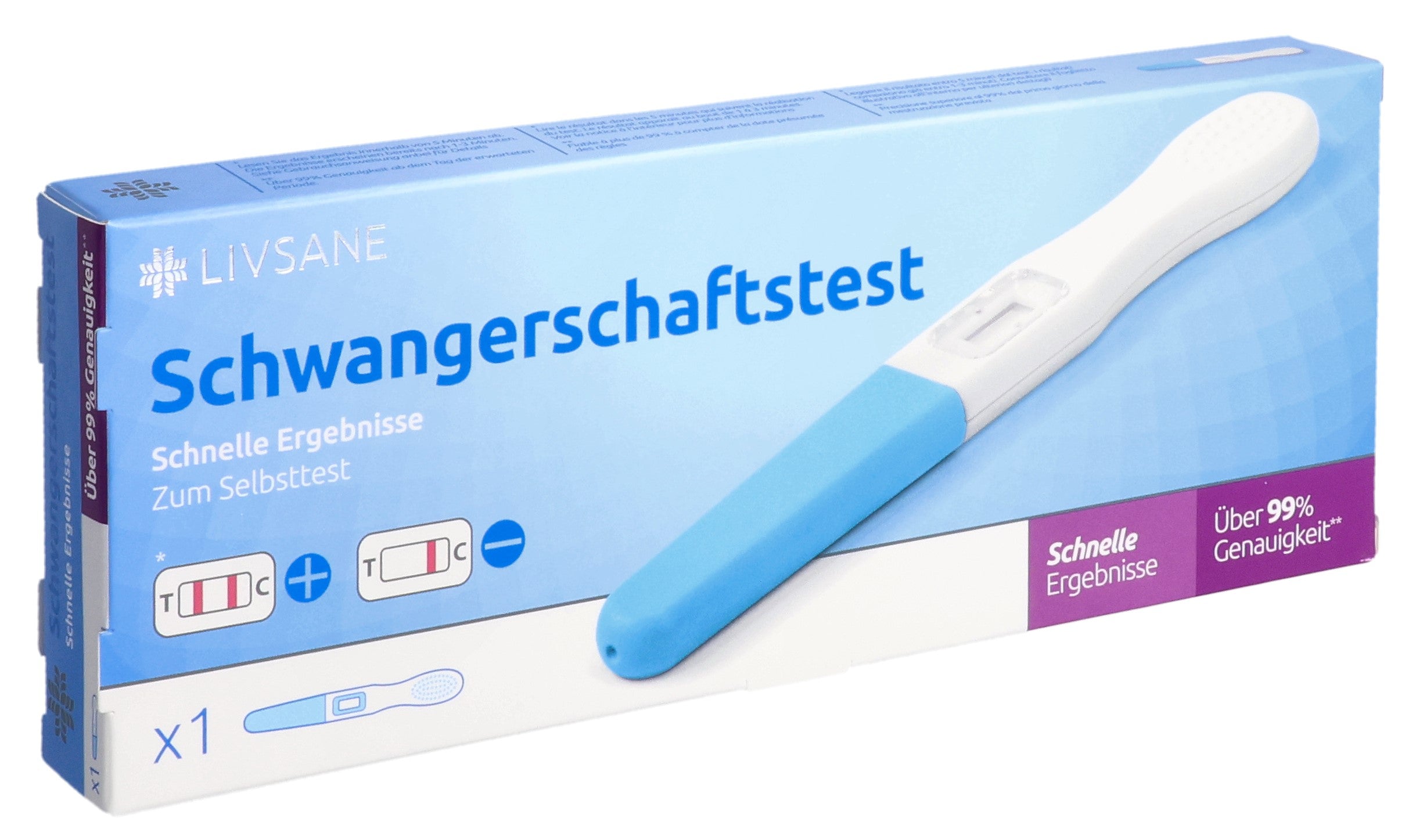 LIVSANE Test de Grossesse Détection Rapide 1 Test | Fiable